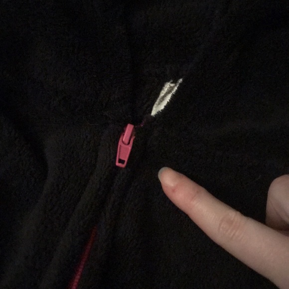 New nwot Hoodie Cat Onesie footed black pink - Picture 10 of 14